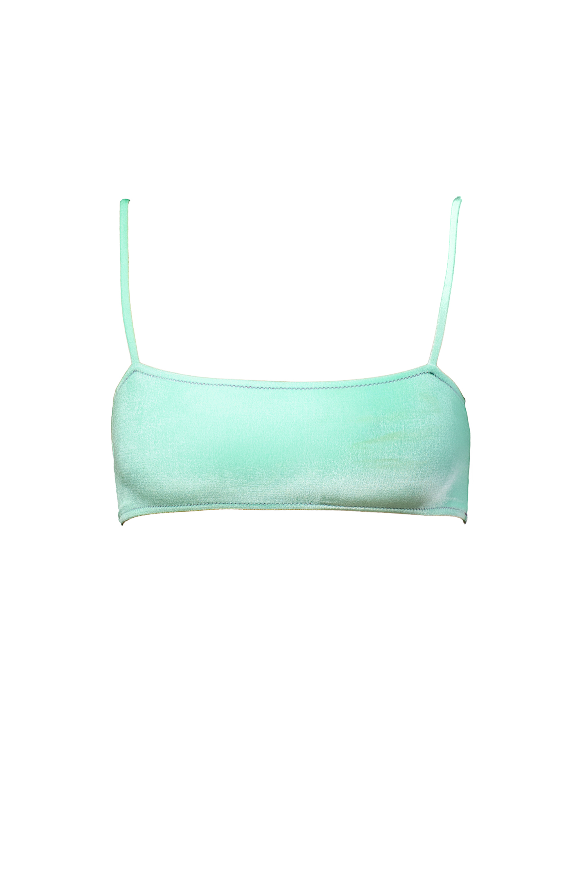 LINOSA BIKINI TOP VELLUTO - Latte e menta