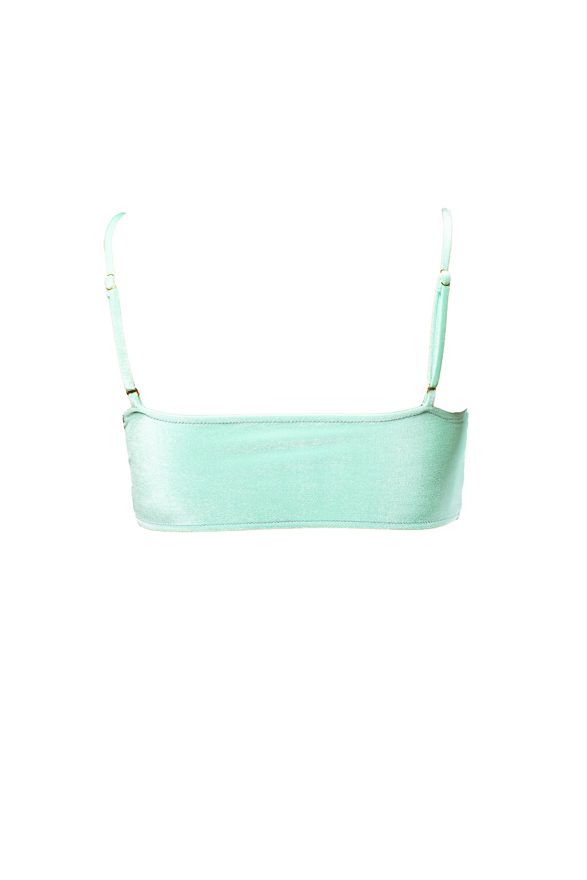 LINOSA BIKINI TOP VELLUTO - Latte e menta