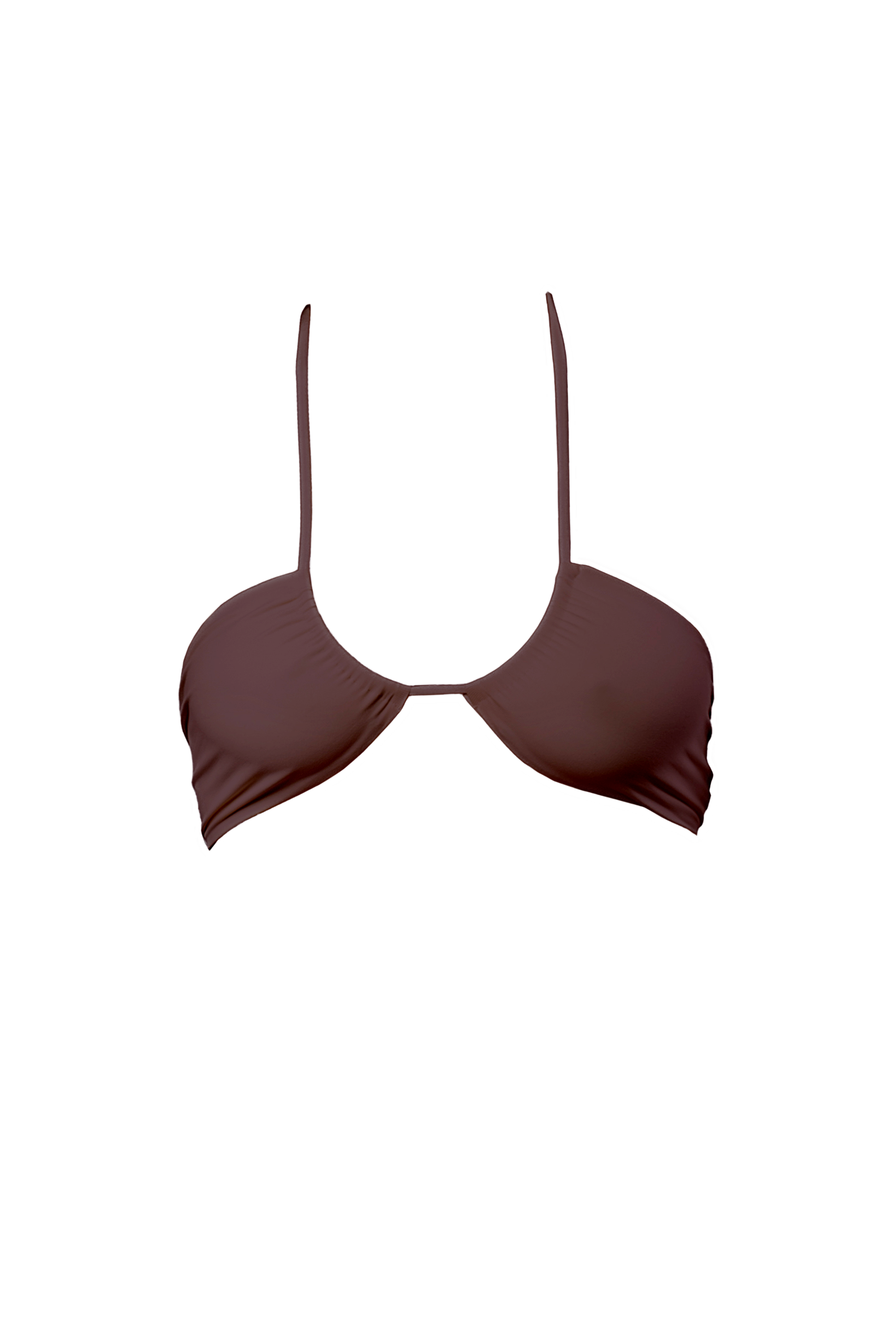 SALINA BIKINI TOP FASCIA ARRICCIATO - Cacao