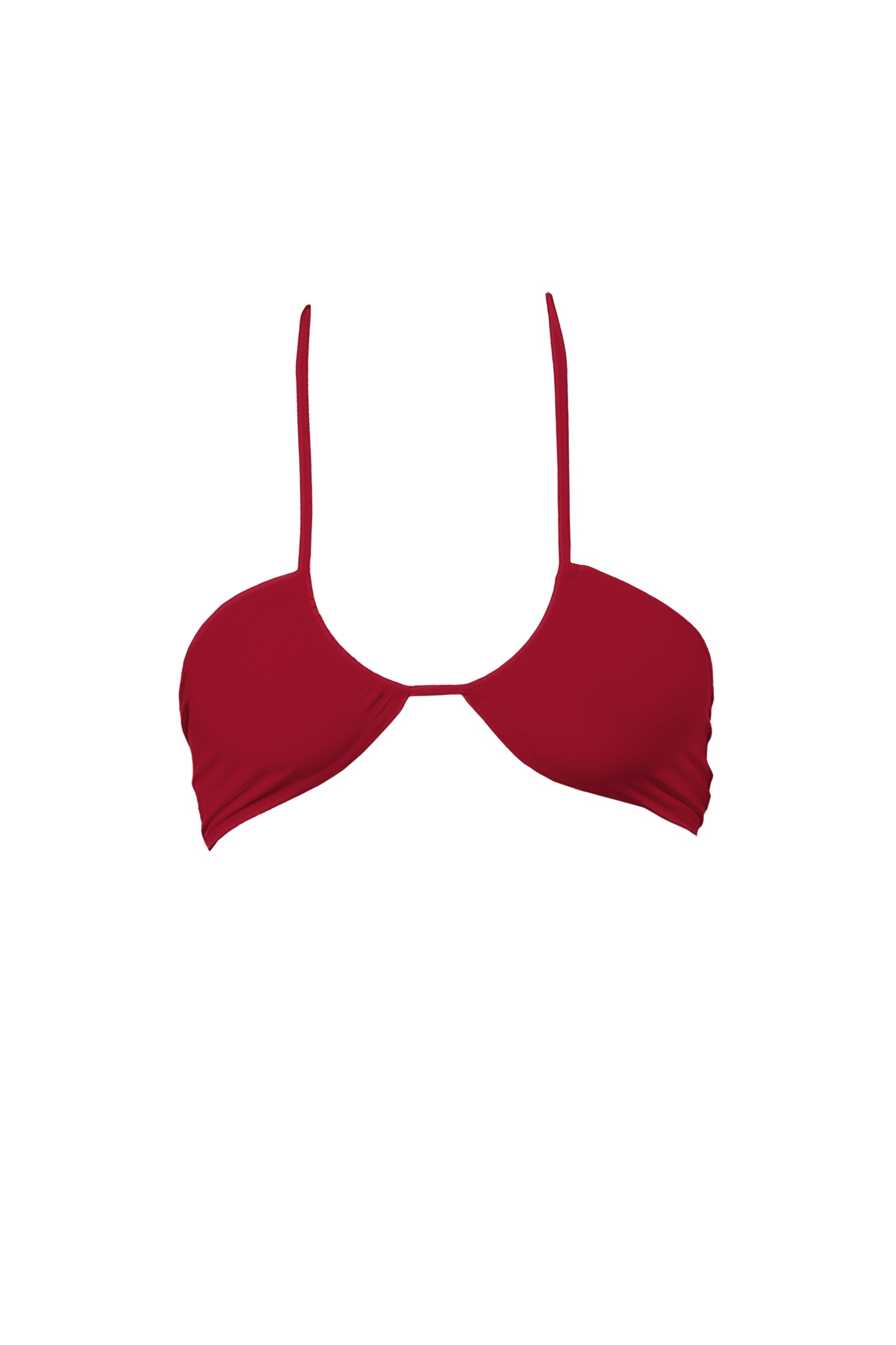 SALINA BIKINI TOP FASCIA ARRICCIATO - Rosso etrusco