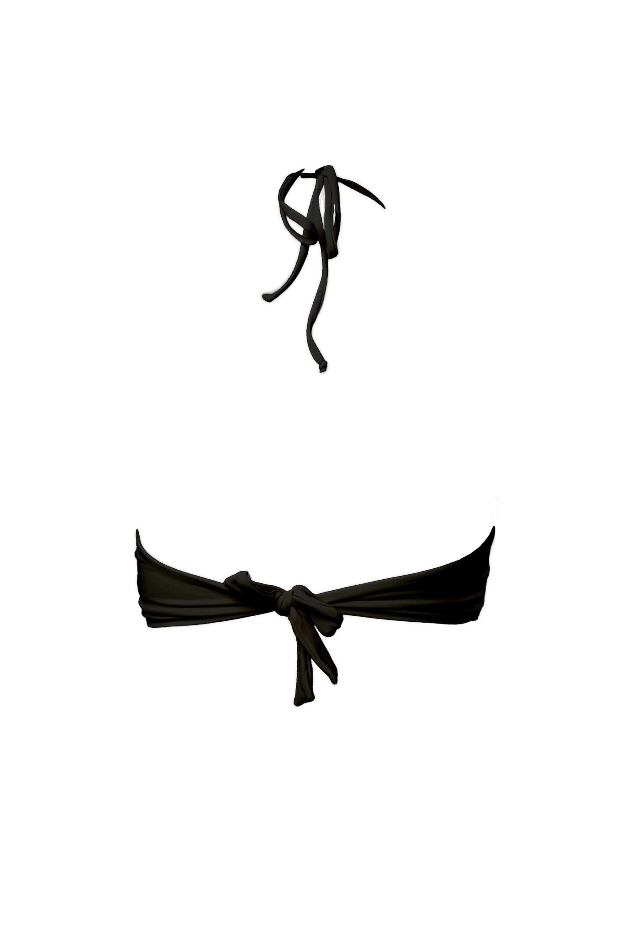 SALINA BIKINI TOP FASCIA ARRICCIATO - Nero ossidiana