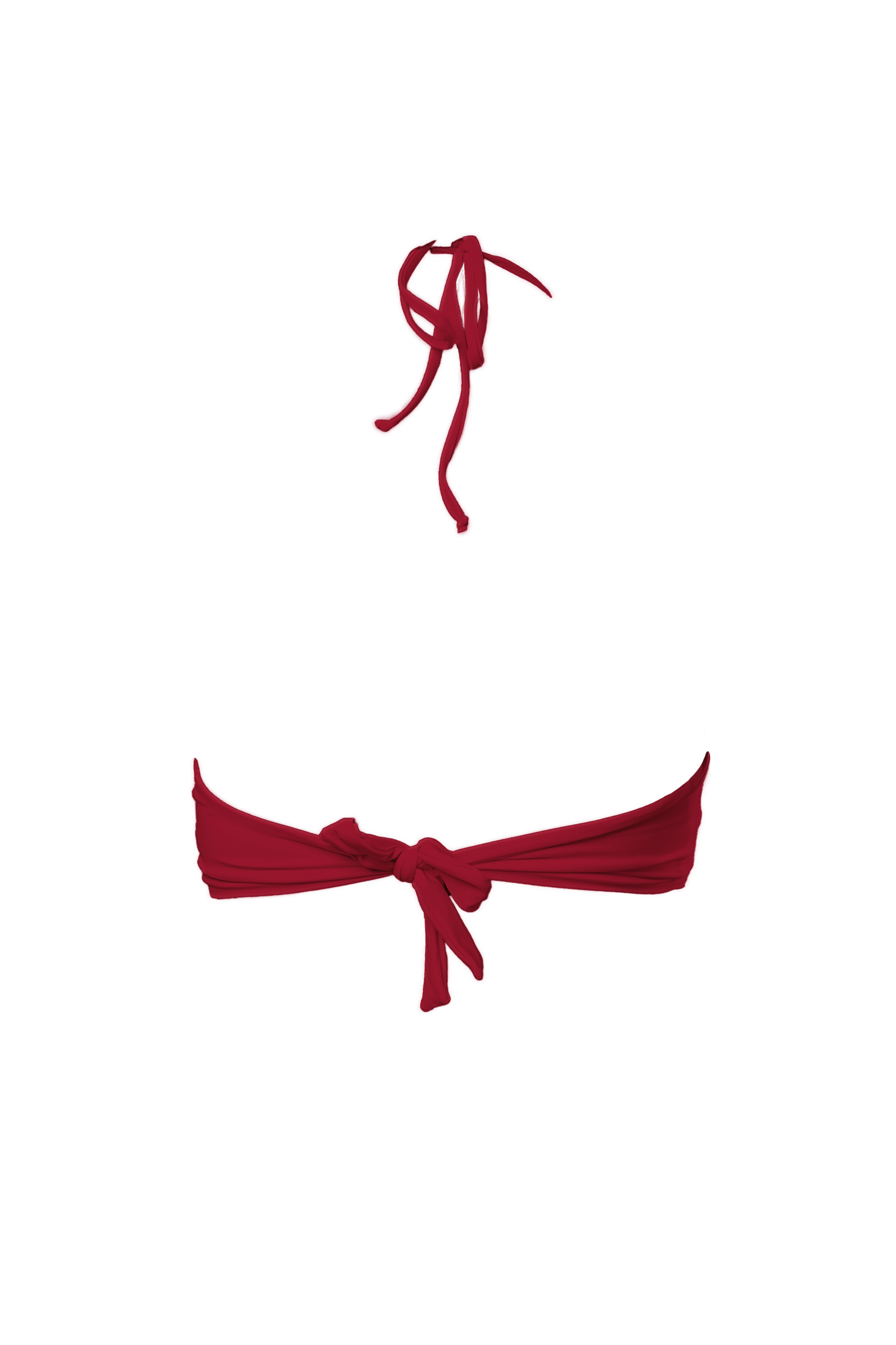 SALINA BIKINI TOP FASCIA ARRICCIATO - Rosso etrusco