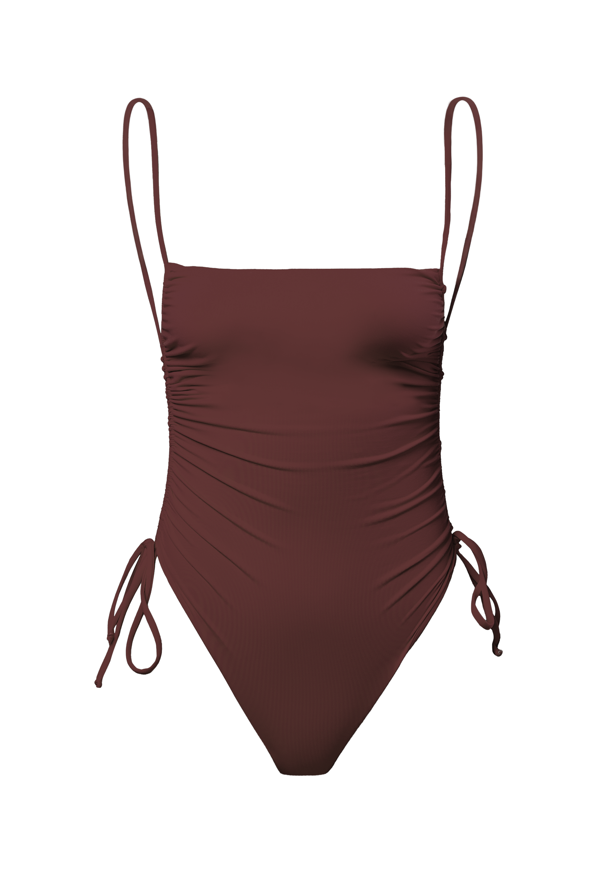VULCANO SWIMSUIT RUCHÉ - Cacao