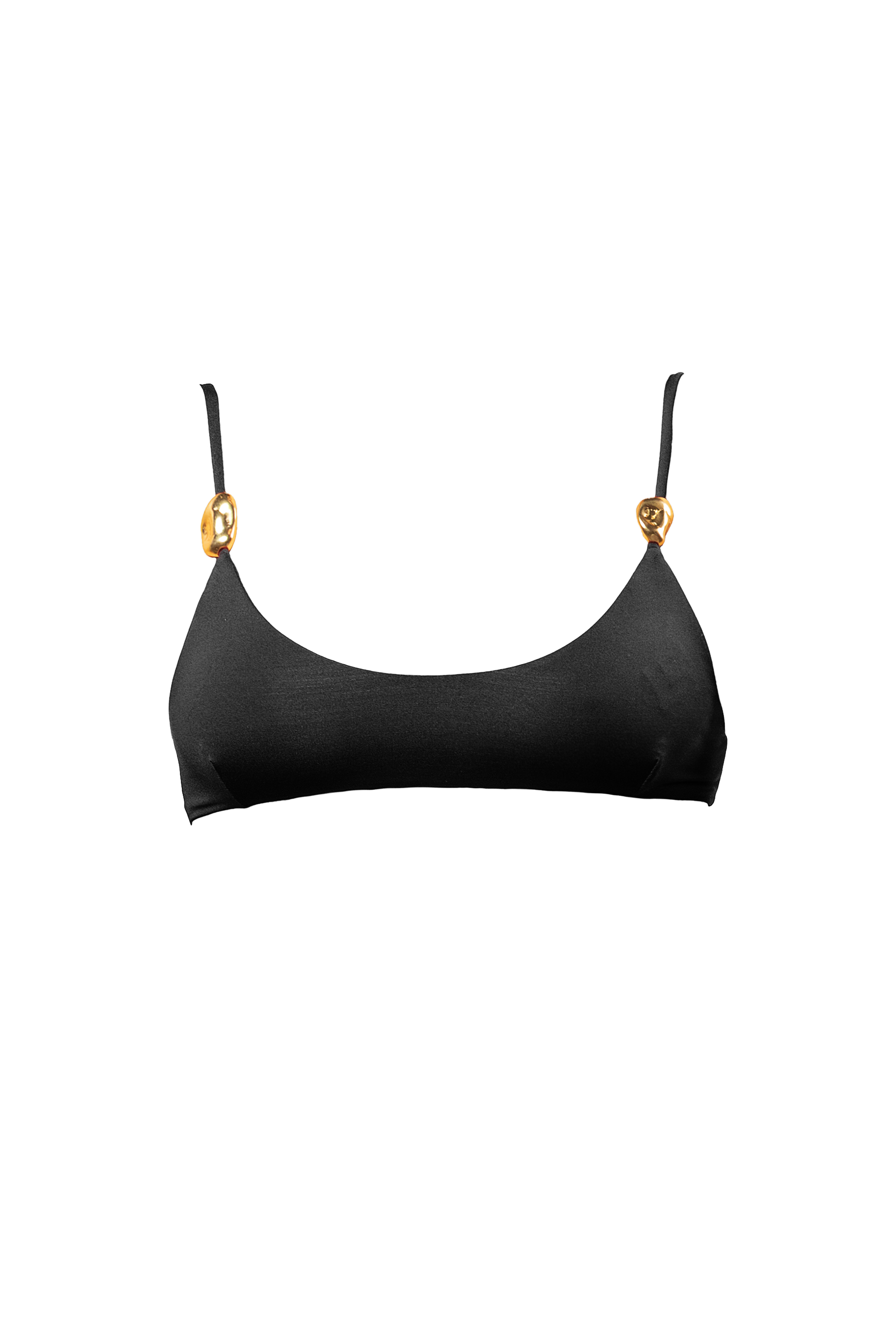 CRETA BIKINI TOP PEPITE - Nero ossidiana
