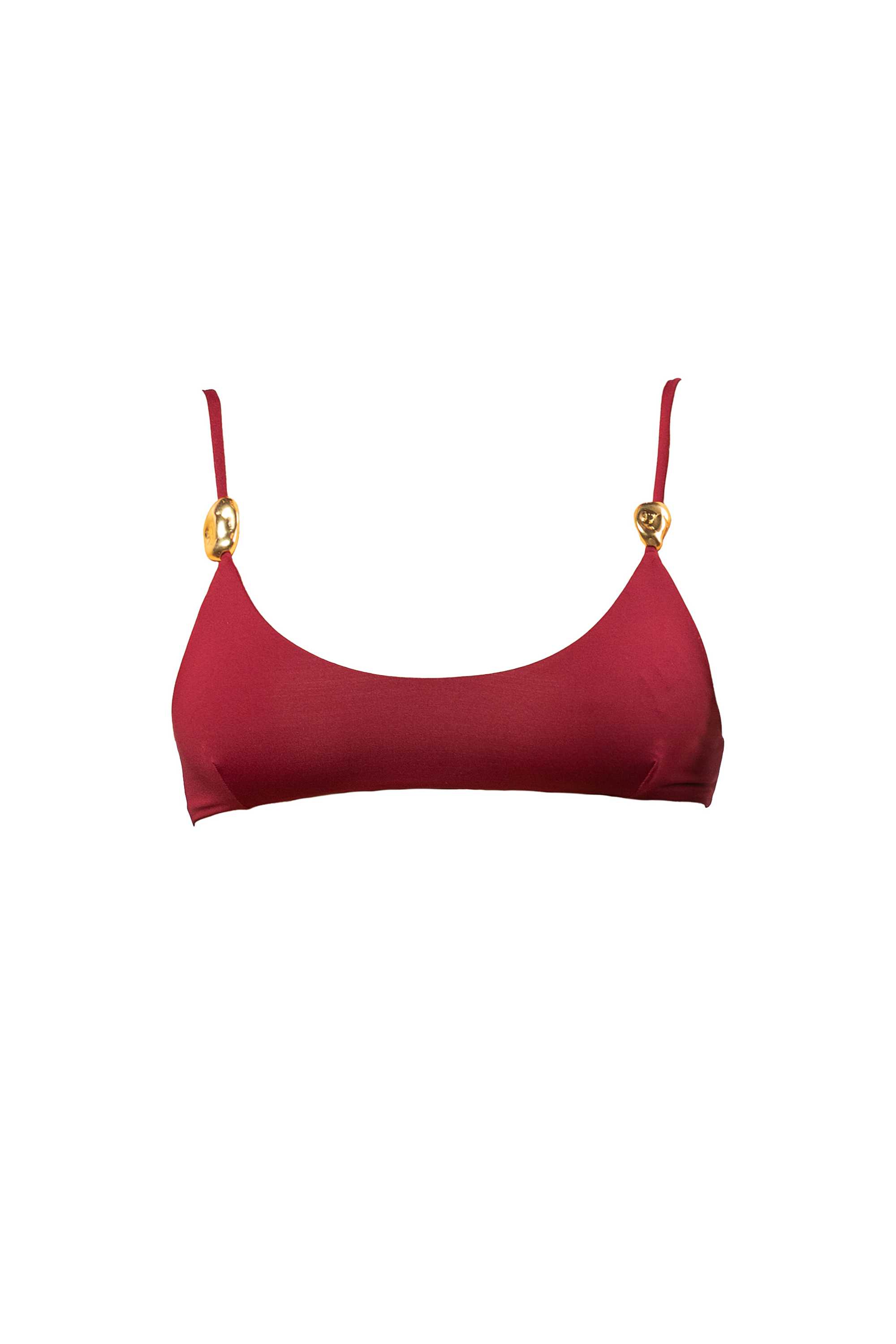 CRETA BIKINI TOP PEPITE - Rosso etrusco