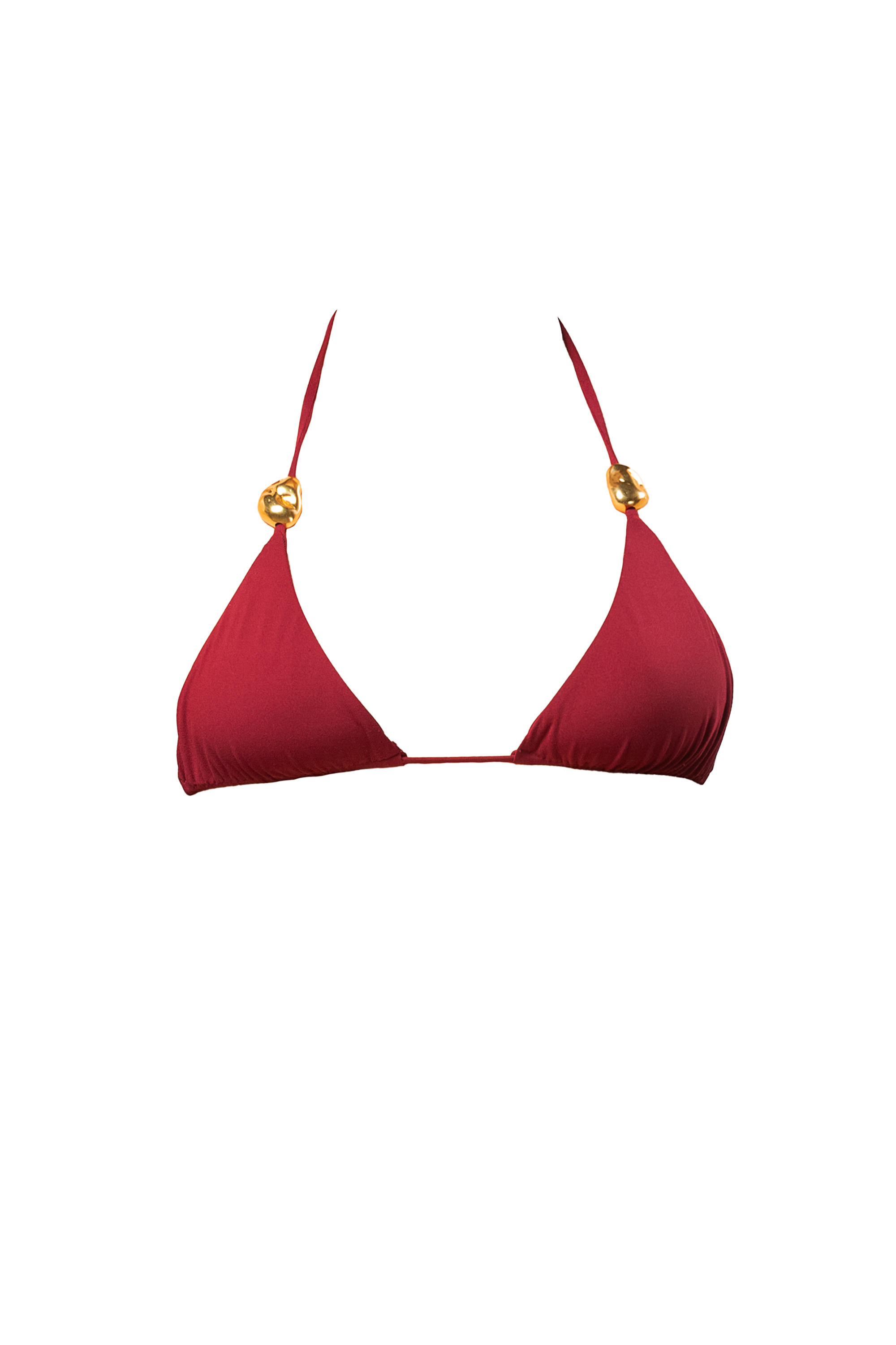ES VEDRÀ BIKINI TOP PEPITE - Rosso etrusco