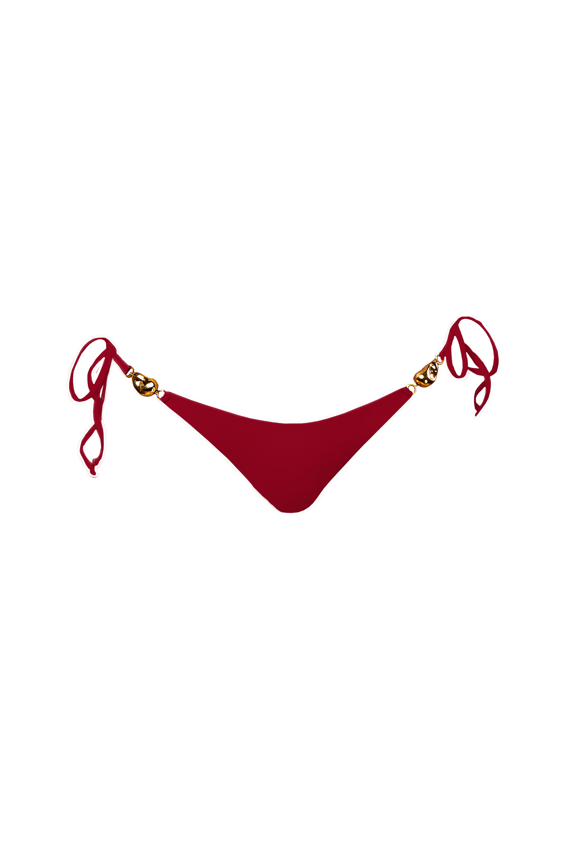 KOS BIKINI BOTTOM PEPITE - Rosso etrusco