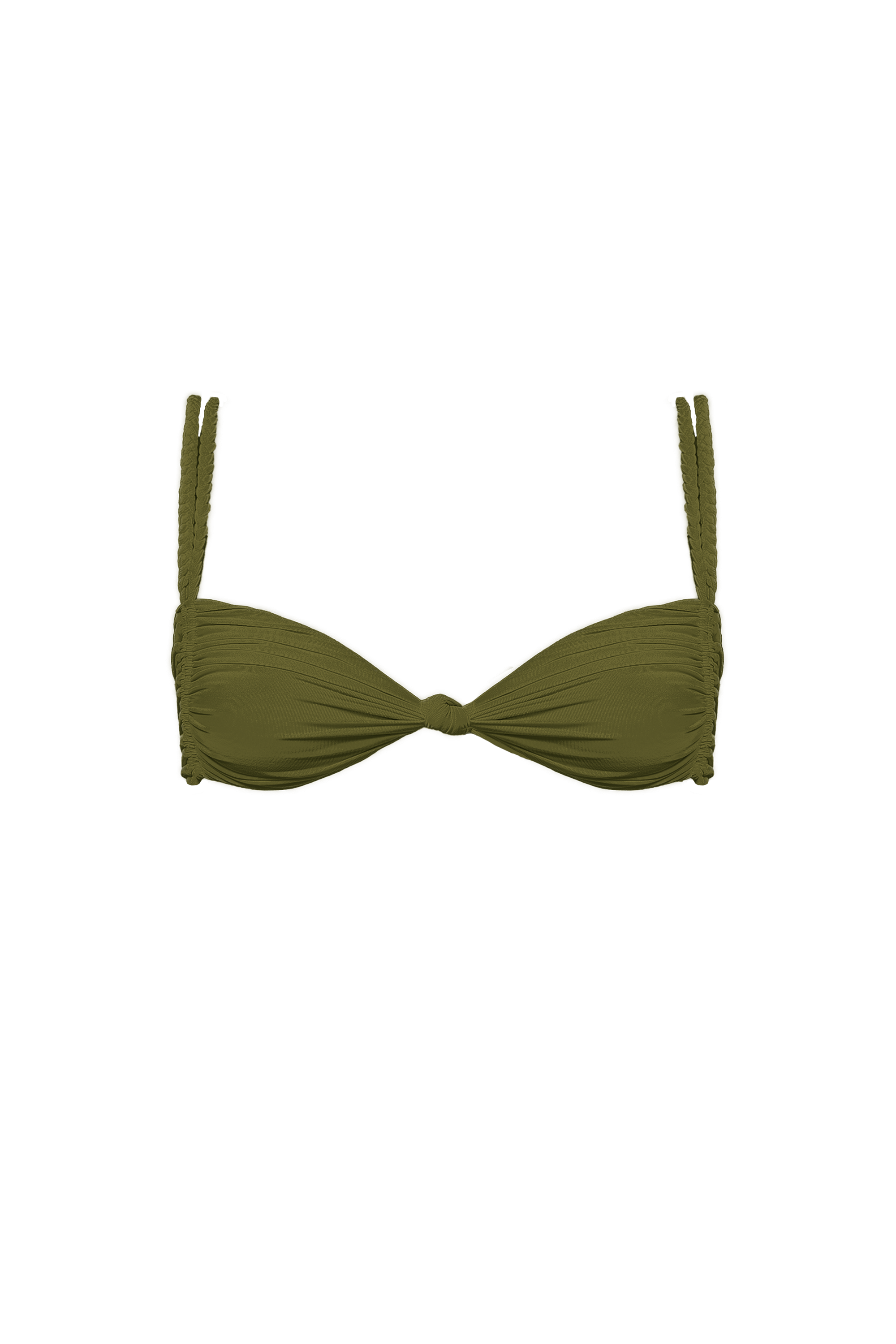 PANAREA BIKINI TOP INTRECCIATO - Verde oliva