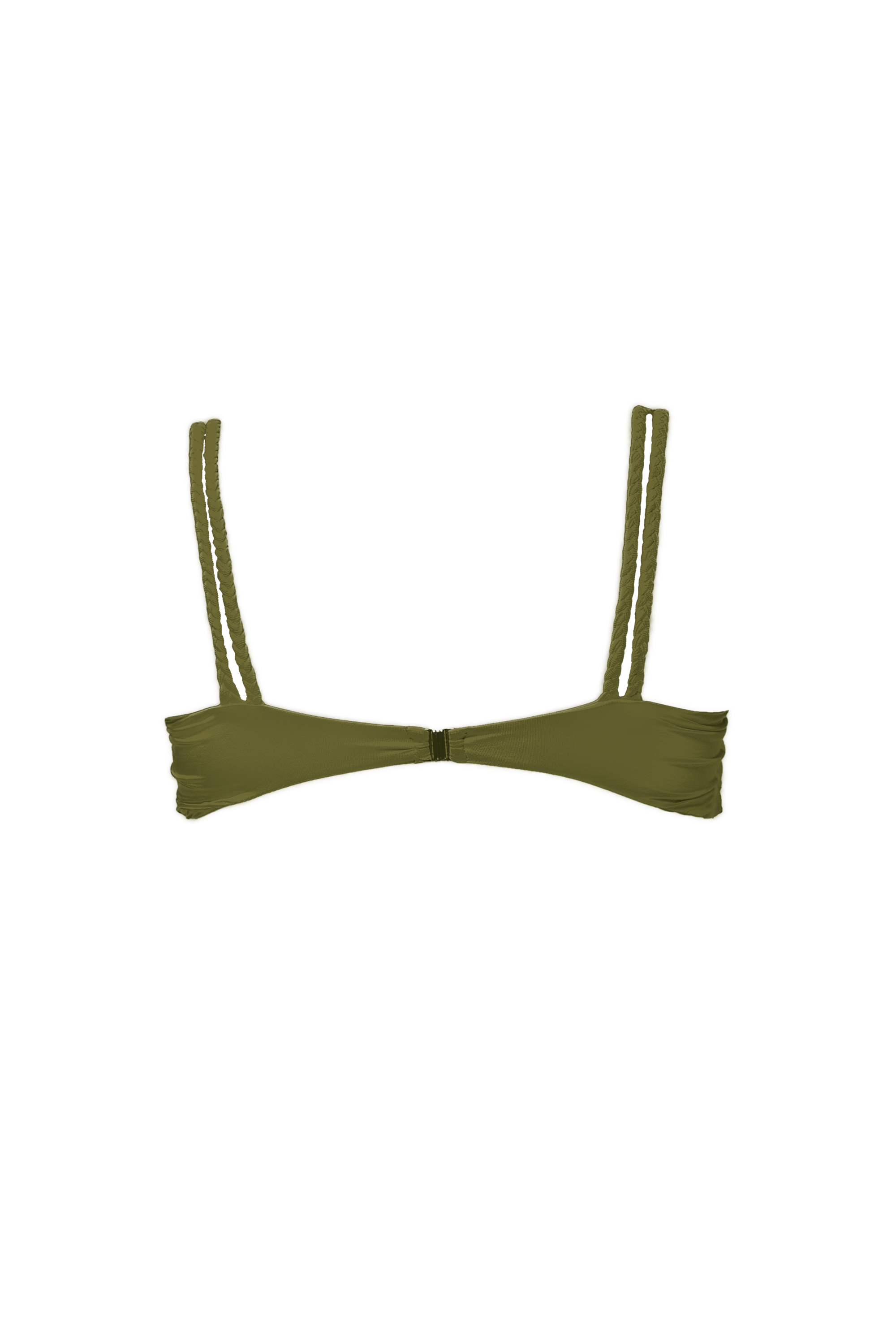 PANAREA BIKINI TOP INTRECCIATO - Verde oliva