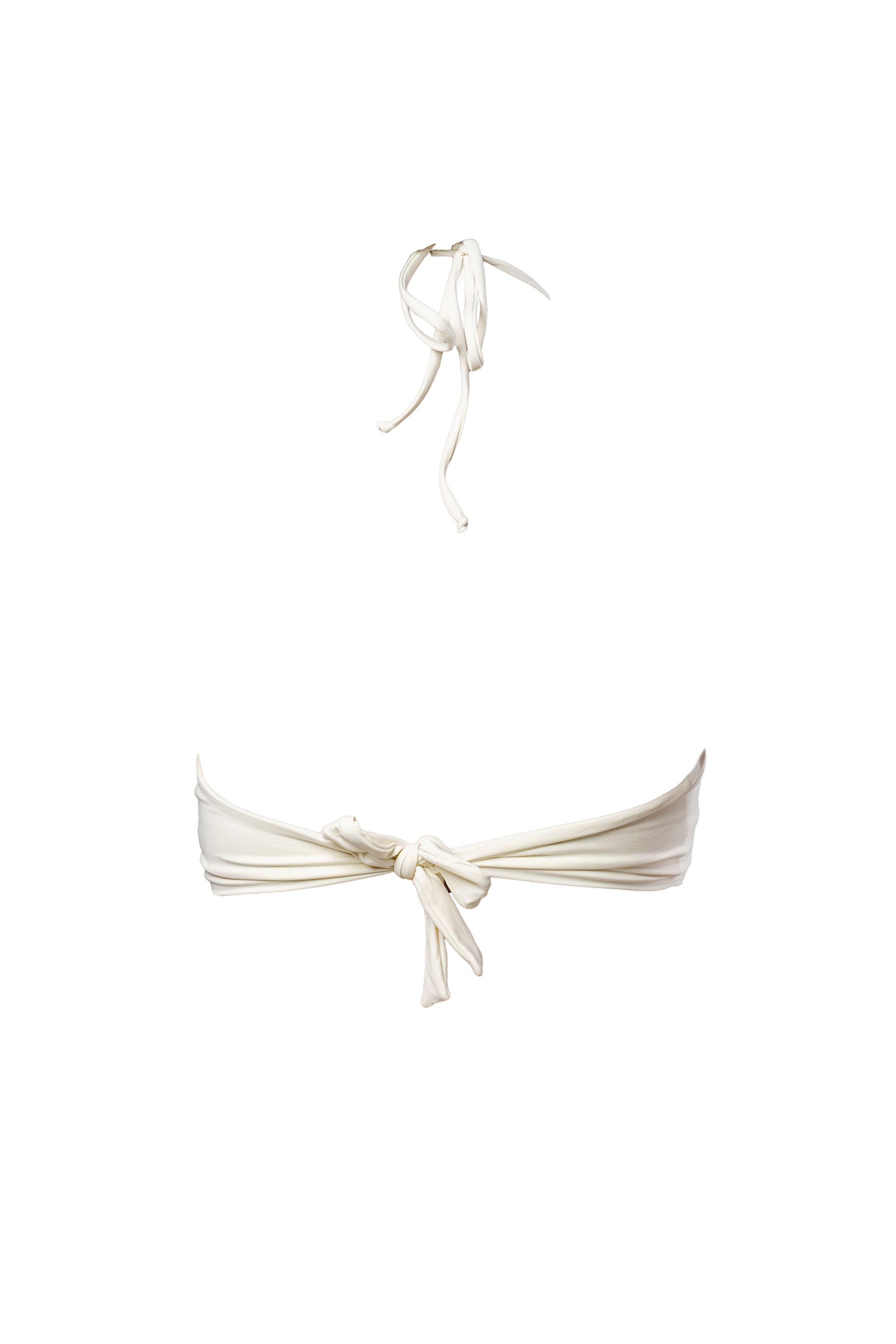 SALINA BIKINI TOP FASCIA ARRICCIATO - Avorio