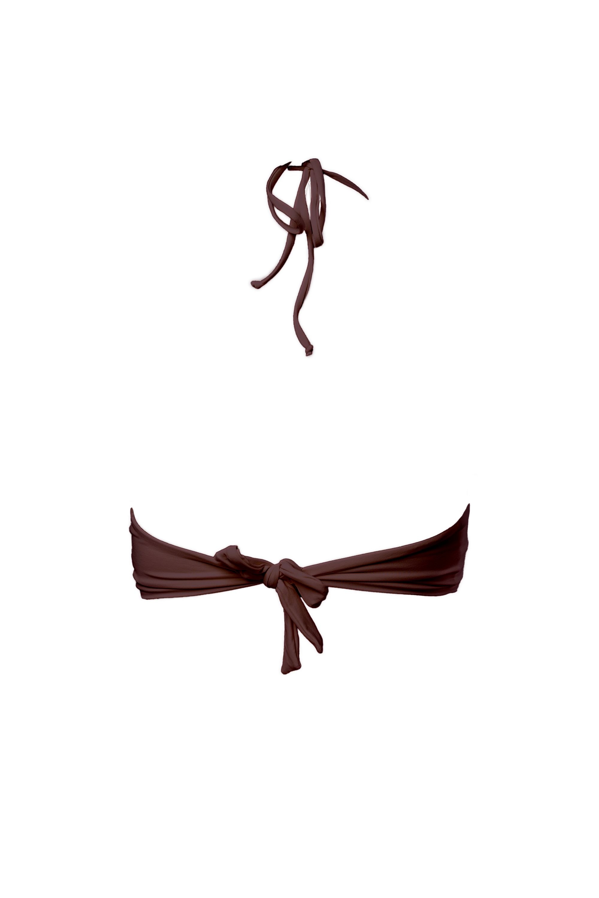 SALINA BIKINI TOP FASCIA ARRICCIATO - Cacao
